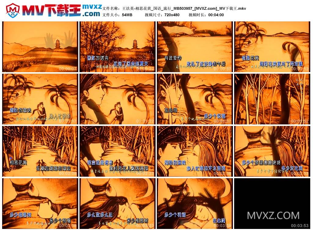 王法英-相思花黄_国语_流行_MB503957